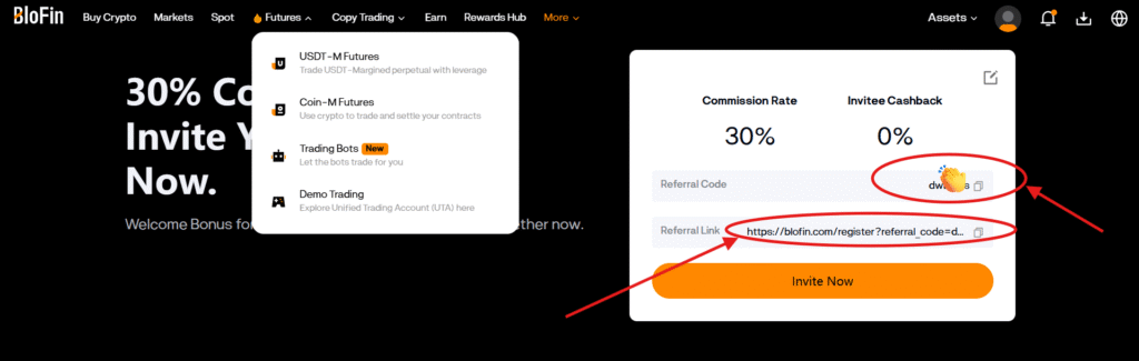 Copy Your Referral Code